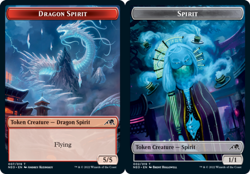 1 x Dragon Spirit Token // Spirit Token (002) - Foil - Kamigawa: Neon Dynasty - - Image 1