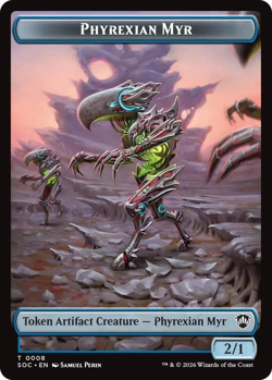 Elemental (0021) || Phyrexian Myr - Commander: Secrets of Strixhaven (SOC) - Image 2