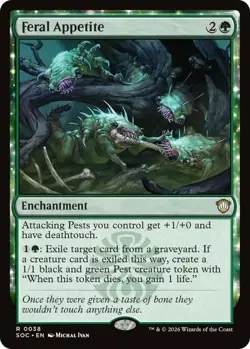 x1 Feral Appetite R MTG Commander: Secrets of Strixhaven M/NM, English - Image 1