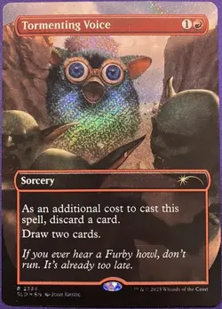 Tormenting Voice - Confetti Foil Extended Art SLD LP MTG - Image 1