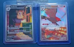 2 Card Pokemon Lot Raticate Ar 099/088 English ,Talonflame 083/080 Art Rare... - Image 1