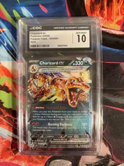 Pokemon TCG Charizard EX Paldean Fates Holo Double Rare Card 054/091 - Image 1