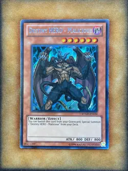 Yugioh Destiny HERO - Malicious RYMP-EN034 Secret Rare MP - Image 1