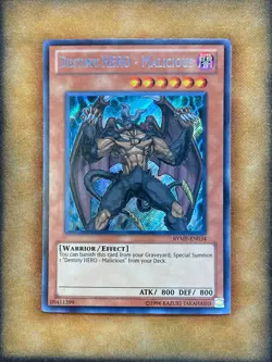 Yugioh Destiny HERO - Malicious RYMP-EN034 Secret Rare NM - Image 1