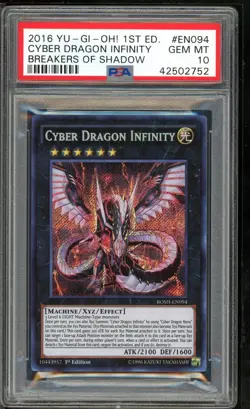 Cyber Dragon Infinity BOSH-EN094 Secret Rare 1st Edition Yugioh PSA 10 *752 - Image 1