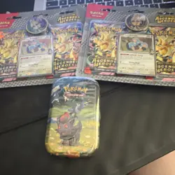 Pokemon TCG Ascended Heroes English Larry w/ Komala Blister (x2) + AH Mini Tin - Image 1