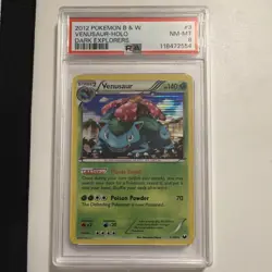 Pokemon Venusaur Holo Rare Dark Explorers PSA 8 3/108 2012 - Image 1