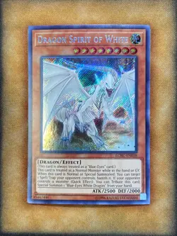 Yugioh Dragon Spirit of White LCKC-EN018 Secret Rare NM - Image 1