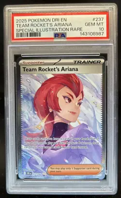 2025 Pokemon DRI Team Rocket's Ariana Special Illustration Rare #237/182 PSA 10 - Image 1