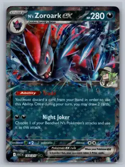 N'S ZOROARK EX 137/217 HOLO DOUBLE RARE POKEMON ASCENDED HEROES NM/M - Image 1