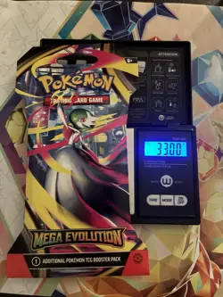 (VERY HEAVY) 33.00g Pokemon TCG Mega Evolution Sleeved Booster Pack (SEALED)✅ - Image 1