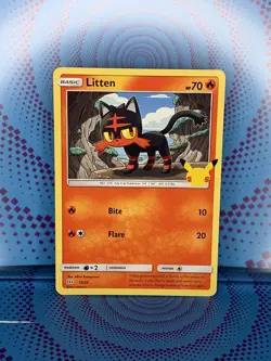 Litten 15/25 McDonalds Pokemon Promo 2021 25th Anniversary Non Holo NM 🔥🔥🔥 - Image 1