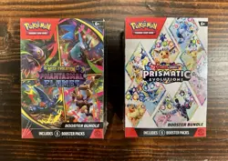 FACTORY SEALED Pokemon Booster Bundles Prismatic Evolutions + Phantasmal Flames - Image 1