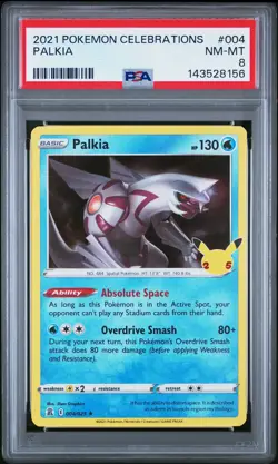 Palkia 2021 Pokemon Celebrations #004 PSA 8 - Image 1