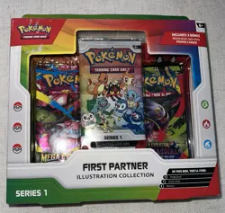 Pokemon TCG First Partner Illustration Collection Series 1 Box 3 Booster Packs - Image 1