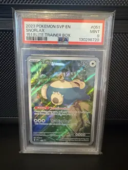 Pokemon Snorlax 051 151 Promo English PSA 9 - Image 1