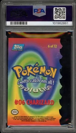 Pokemon Topps Charizard The Movie Die-Cut #6 PSA 8 - Image 2