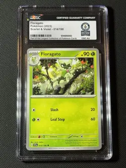 CGC World Record Floragato Scarlet & Violet 014/198 Common Pokemon English 2023 - Image 1