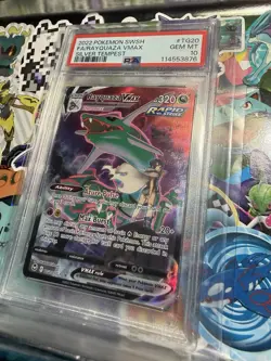 PSA 10 GEM-MINT Rayquaza VMAX Trainer Gallery Pokemon 2022 Silver Tempest #TG20 - Image 1