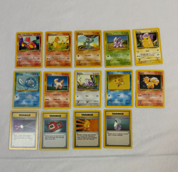 14 Pokemon Base Set Lot, LP, No Doubles, Vintage 2000 Wizards PICTURES - Image 1