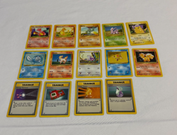 14 Pokemon Base Set Lot, LP, No Doubles, Vintage 2000 Wizards PICTURES - Image 2