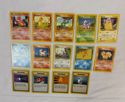 14 Pokemon Base Set Lot, LP, No Doubles, Vintage 2000 Wizards PICTURES - Image 3