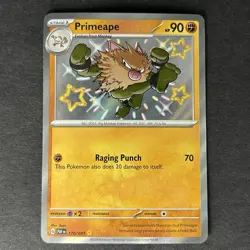 Pokemon Primeape Scarlet & Violet Paldean Fates Shiny Rare #170 - Image 1