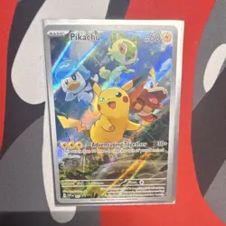Pokemon TCG Pikachu Adventuring Together SV Promo 027 Holo English 2023 - Image 1