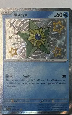 Staryu 118/091 Shiny Rare Paldean Fates Pokemon NM - Image 1