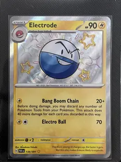 Pokemon TCG - Electrode #134/091 - SV: Paldean Fates - Shiny Rare - Image 1