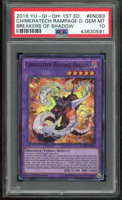 Chimeratech Rampage Dragon BOSH-EN093 Super Rare 1st Edition Yugioh PSA 10 *591 - Image 1