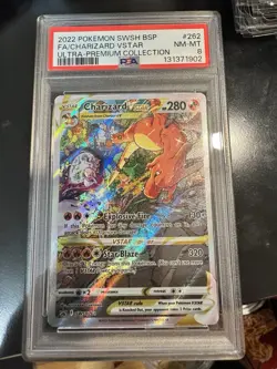 2022 Pokemon Swsh Black Star Promo Charizard VSTAR F PSA 8 #262 - Image 1