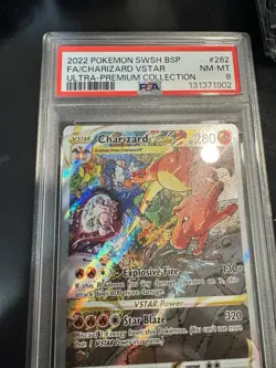 2022 Pokemon Swsh Black Star Promo Charizard VSTAR F PSA 8 #262 - Image 4