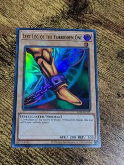 Yugioh Left Leg of the Forbidden One LOB-EN121 25th NM - Image 1