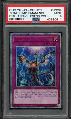 Infinite Impermanence 20TH-JPC99 20th Secret Rare Yugioh Japanese PSA 9 *611 - Image 1