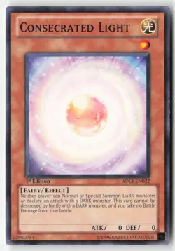 Yugioh - Consecrated Light SDLS-EN022 1st Edition - Structure Deck: Lost Sanctua - Image 1