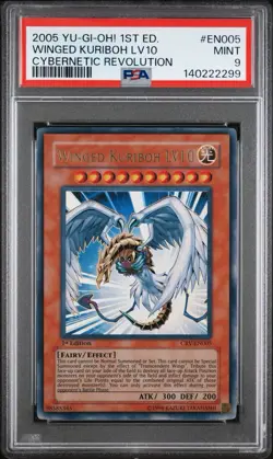 2005 Yu-Gi-Oh! Winged Kuriboh LV10 Cybernetic Revolution CRV 1st Ed Ultra PSA 9 - Image 1