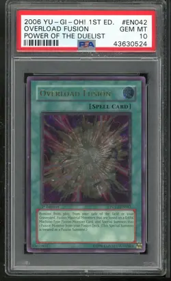 Overload Fusion POTD-EN042 1st Edition Ultimate Rare Yugioh PSA 10 *524 - Image 1