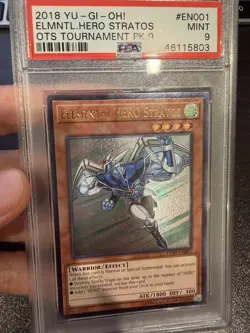 Elemental Hero STRATOS OTS Tournament Pk. 9 Ultimate OP09-EN001 PSA 9 - Yugioh - Image 1