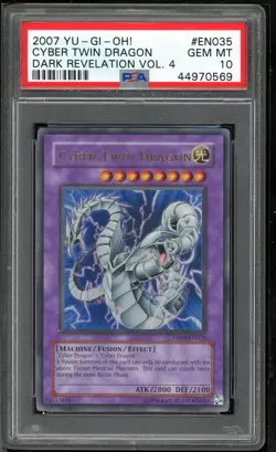 Cyber Twin Dragon DR04-EN035 Ultra Rare Yugioh PSA 10 *569 - Image 1