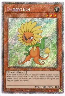 YuGiOh! Dandylion - RA03-EN211 Platinum Secret Rare 1st Edition - English NM/M - Image 1