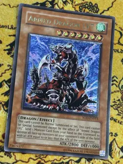 Yugioh Armed Dragon LV7 SOD-EN015 Ultimate Rare Unlimited VLP Deep Stamp - Image 1