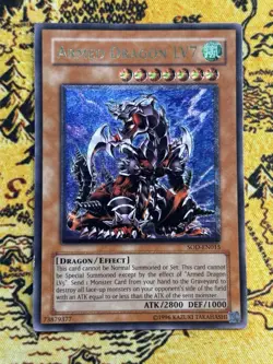 Yugioh Armed Dragon LV7 SOD-EN015 Ultimate Rare Unlimited VLP Deep Stamp - Image 3
