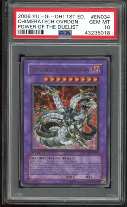 Chimeratech Overdragon POTD-EN034 Ultra Rare 1st Edition Yugioh PSA 10 *018 - Image 1
