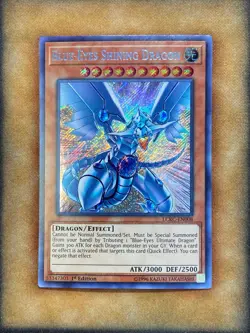 Yugioh Blue-Eyes Shining Dragon LCKC-EN008 Secret Rare 1st Ed NM - Image 1