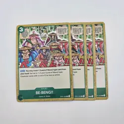Land of Wano BE-BENG!! Event Card LOT 4 Cards One Piece Card Game English - Image 1