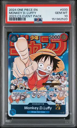 2024 ONE PIECE CHAMPIONSHIP 2023 EVENT PACK #033 MONKEY D. LUFFY PSA 10 - Image 1