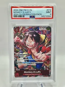 ONE PIECE ENGLISH Monkey.D.Luffy CS 2024 Celebration Pack OP-PR PSA9 - Image 1