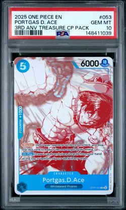 2025 ONE PIECE 3RD ANNIVERSARY! TREASURE CAMPAIGN PACK PORTGAS D. ACE PSA 10🔥 - Image 1