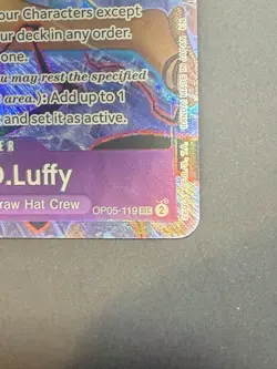 One Piece CCG Monkey D Luffy 2nd Anniversary Set OP05-119 - Image 2
